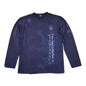 Gianfranco  Ferre Long Sleeved Round Neck Large Print